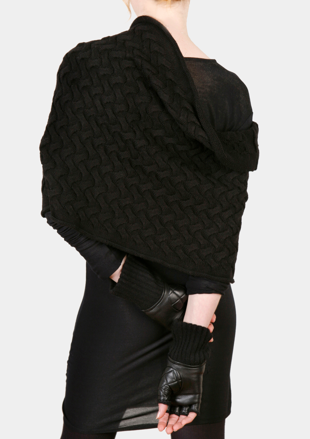 Basketweave Knit Shrug