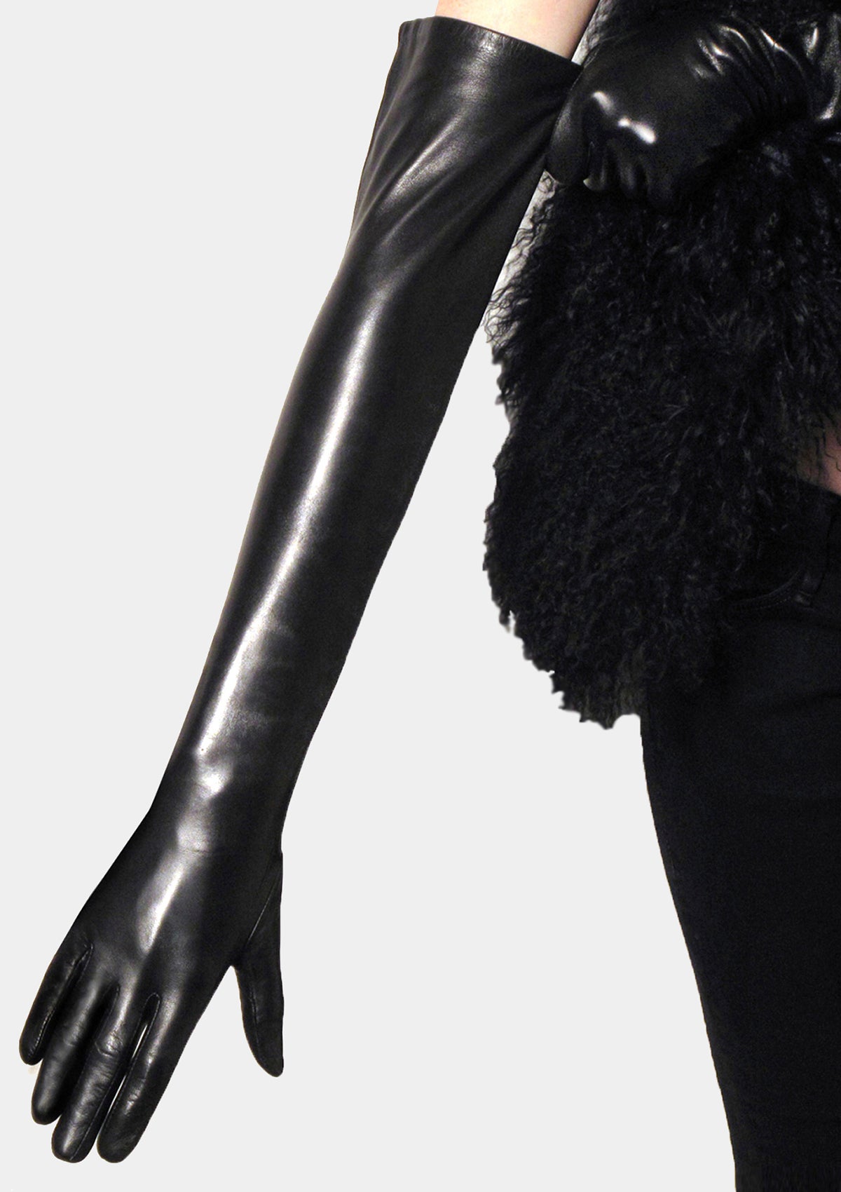 Extra long Opera length Leather Gloves