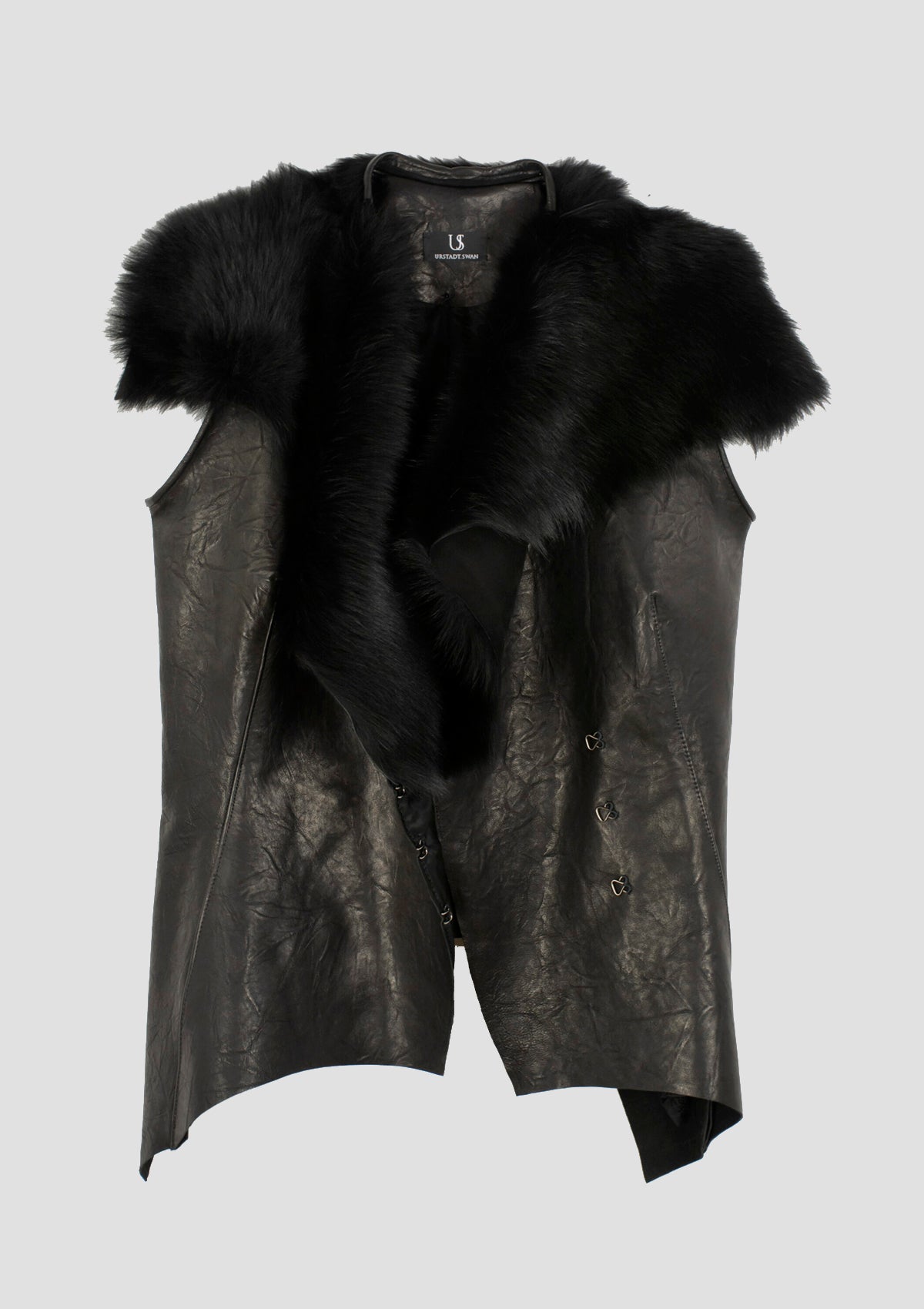 SHEARLING AND LEATHER VEST