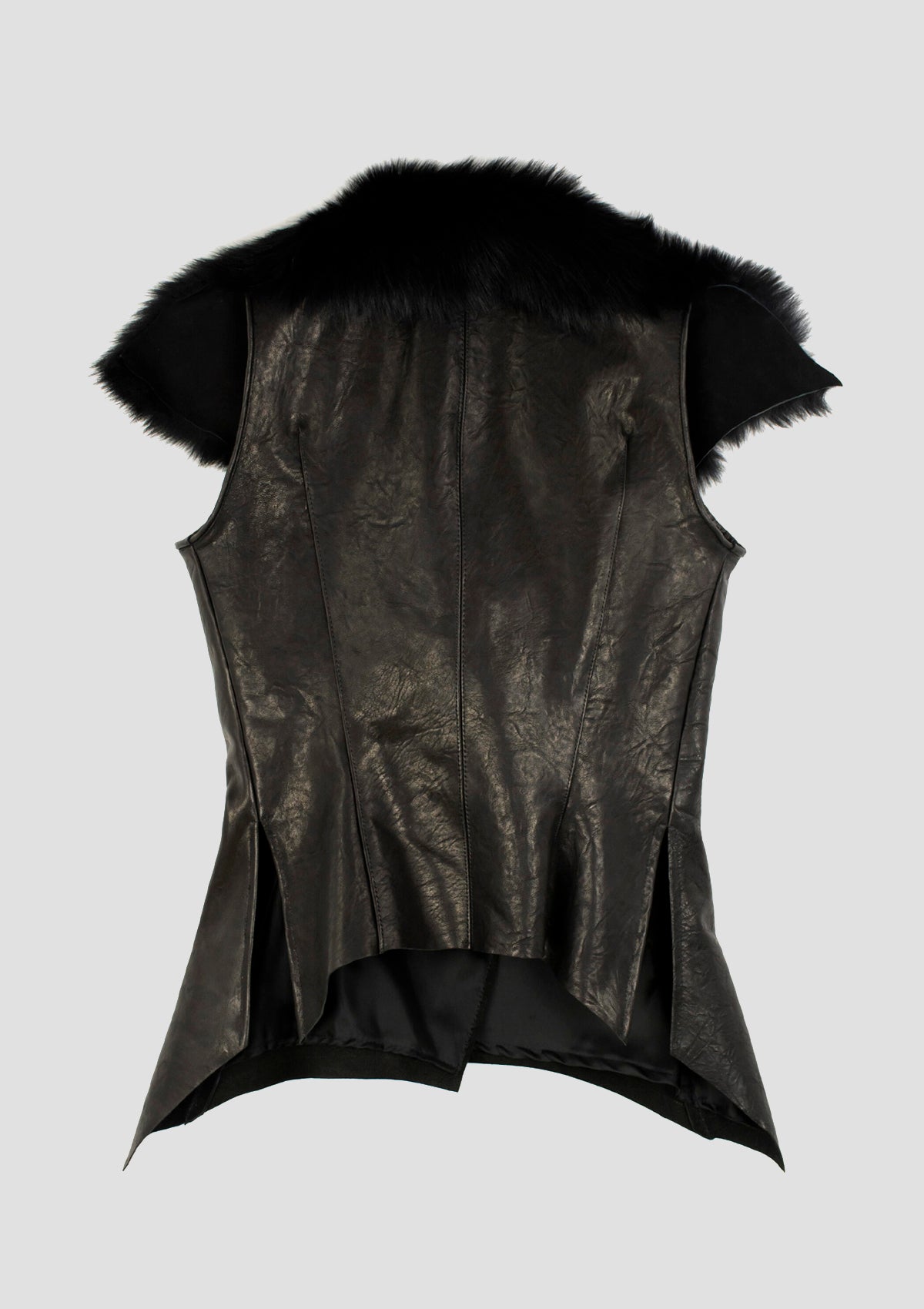 Black faux clearance leather vest