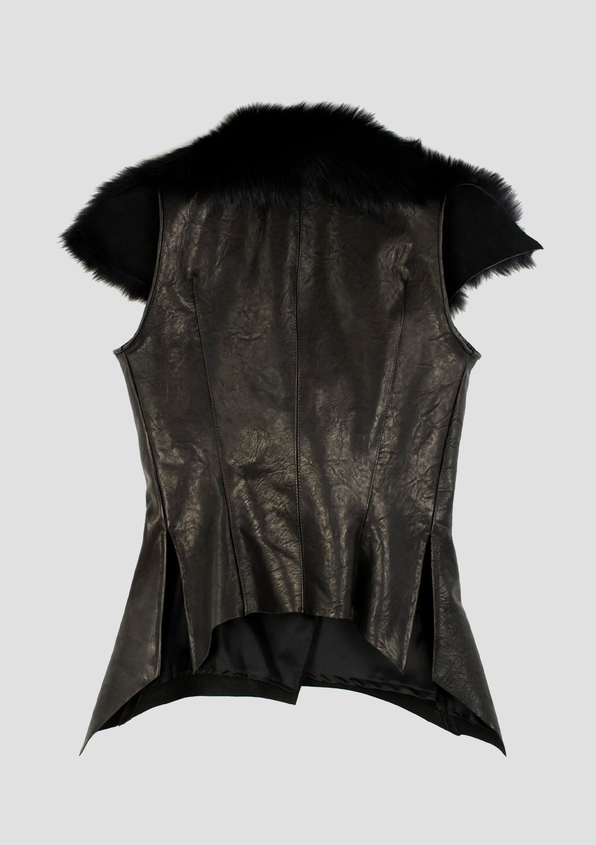 Louvre Fur faux Leather Vest women